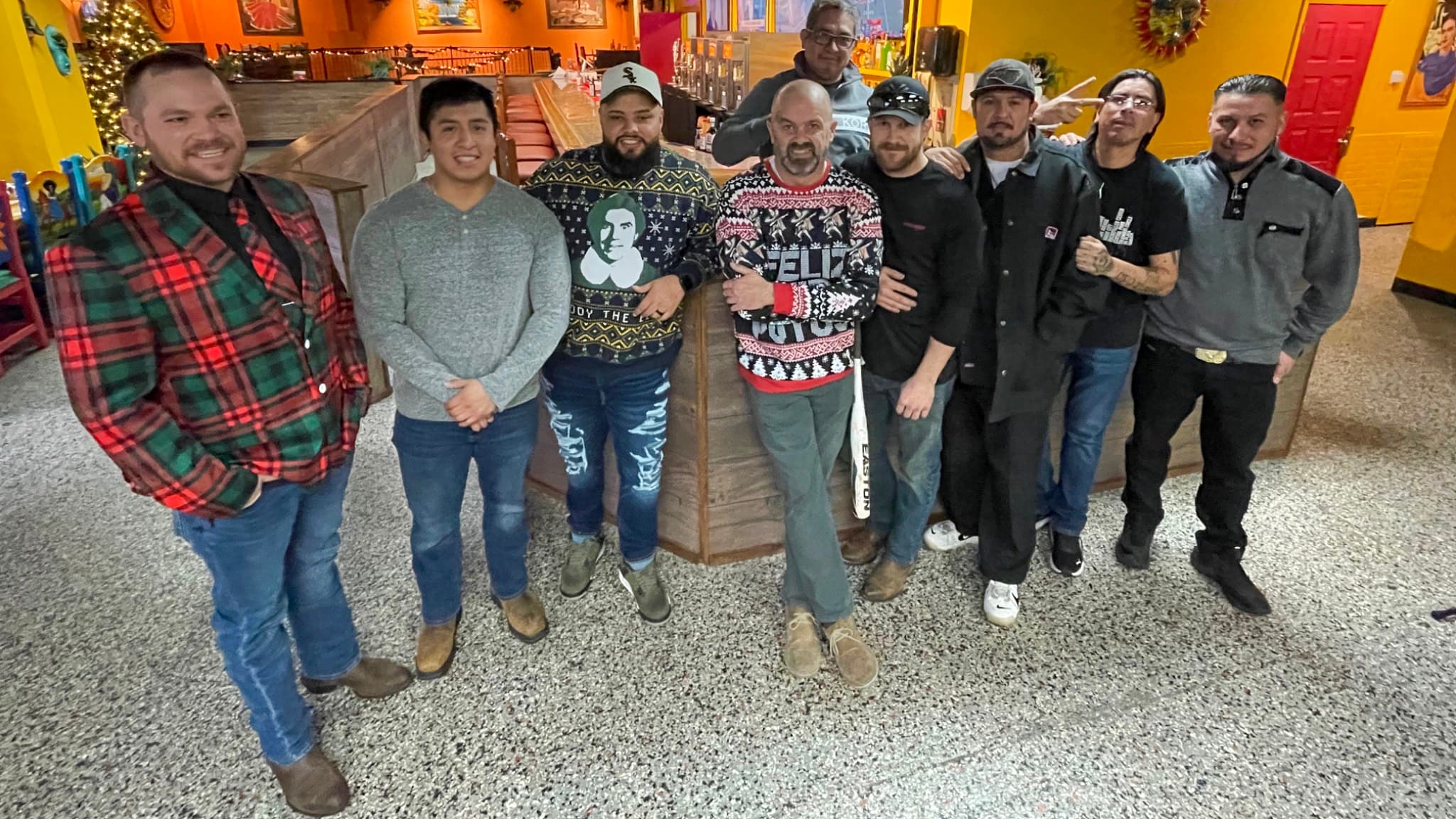 The Prestige Tooling crew together at the company Christmas party