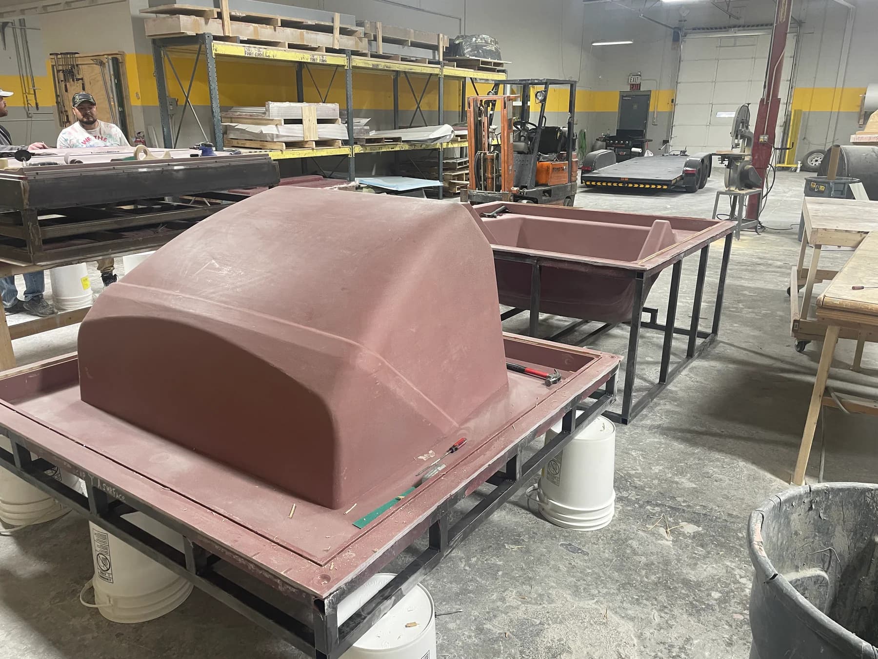 Large thermoforming patterns and molds in the Prestige Tooling shop