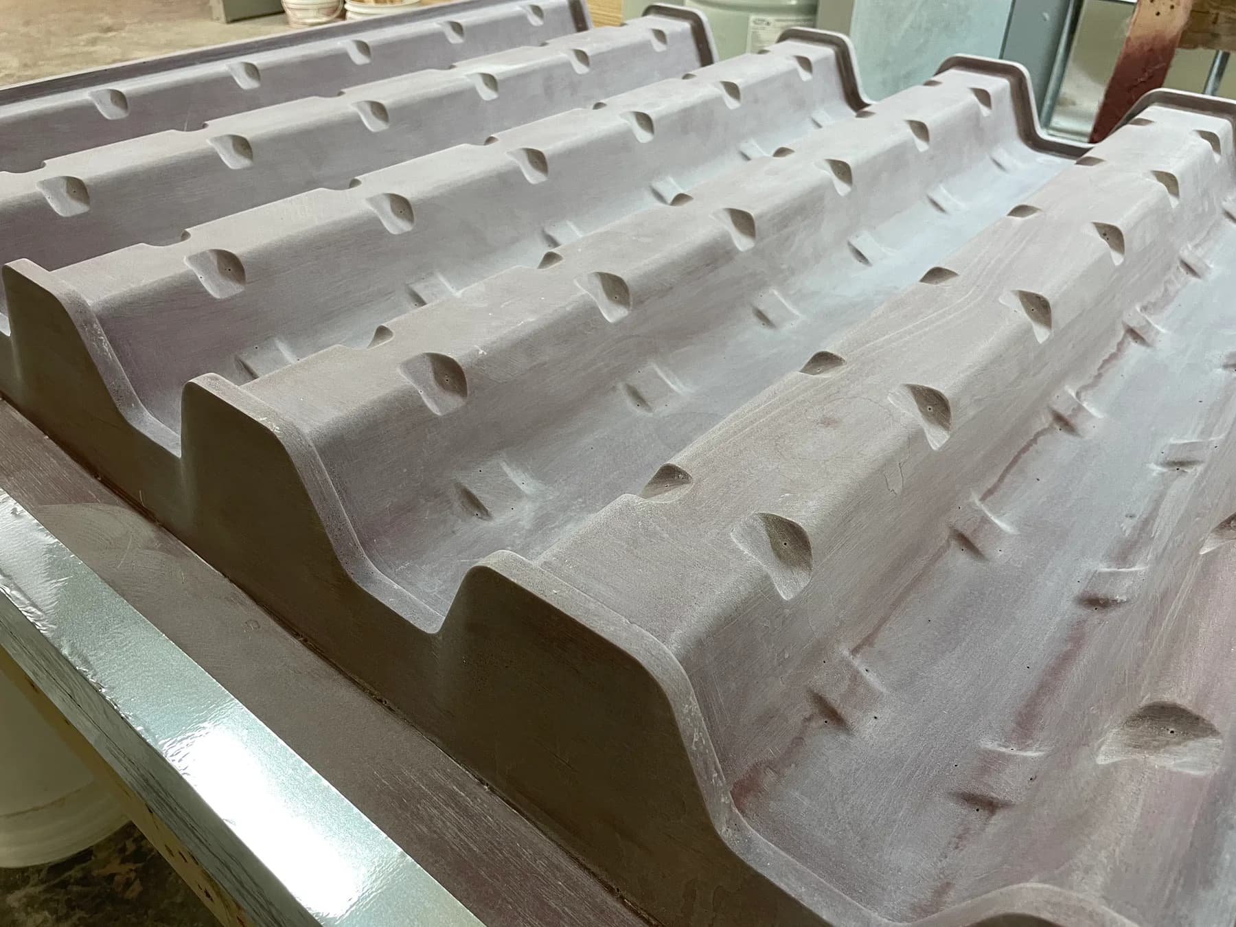 Detailed multi-feature thermoforming mold in the Prestige Tooling shop