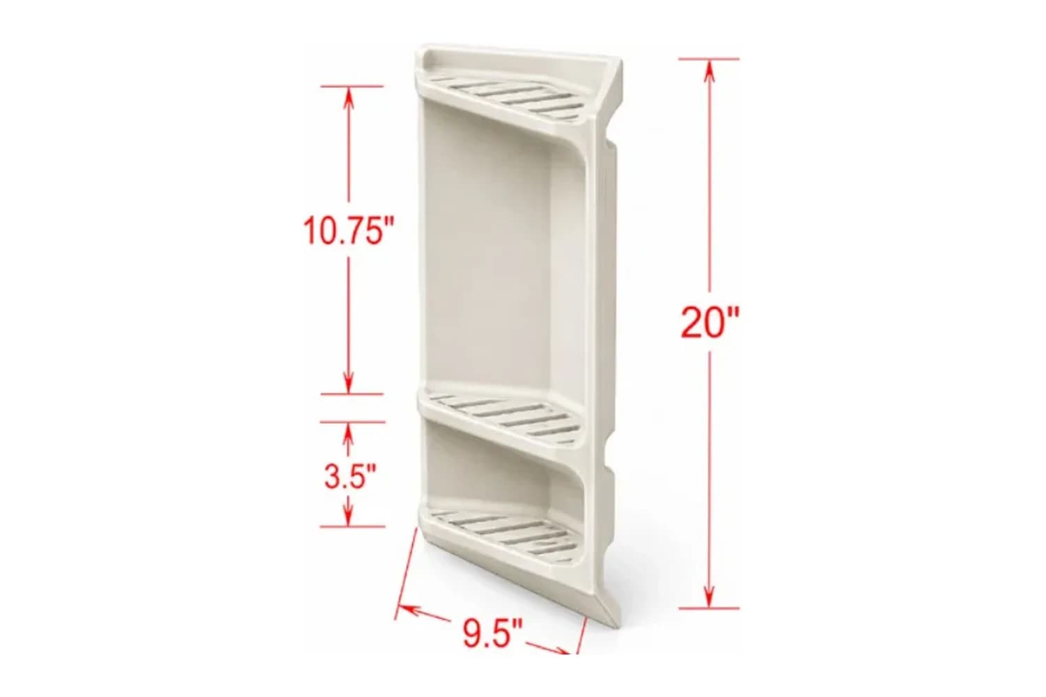 Catalog drawing of the Diamond Corner Niche with labeled dimensions