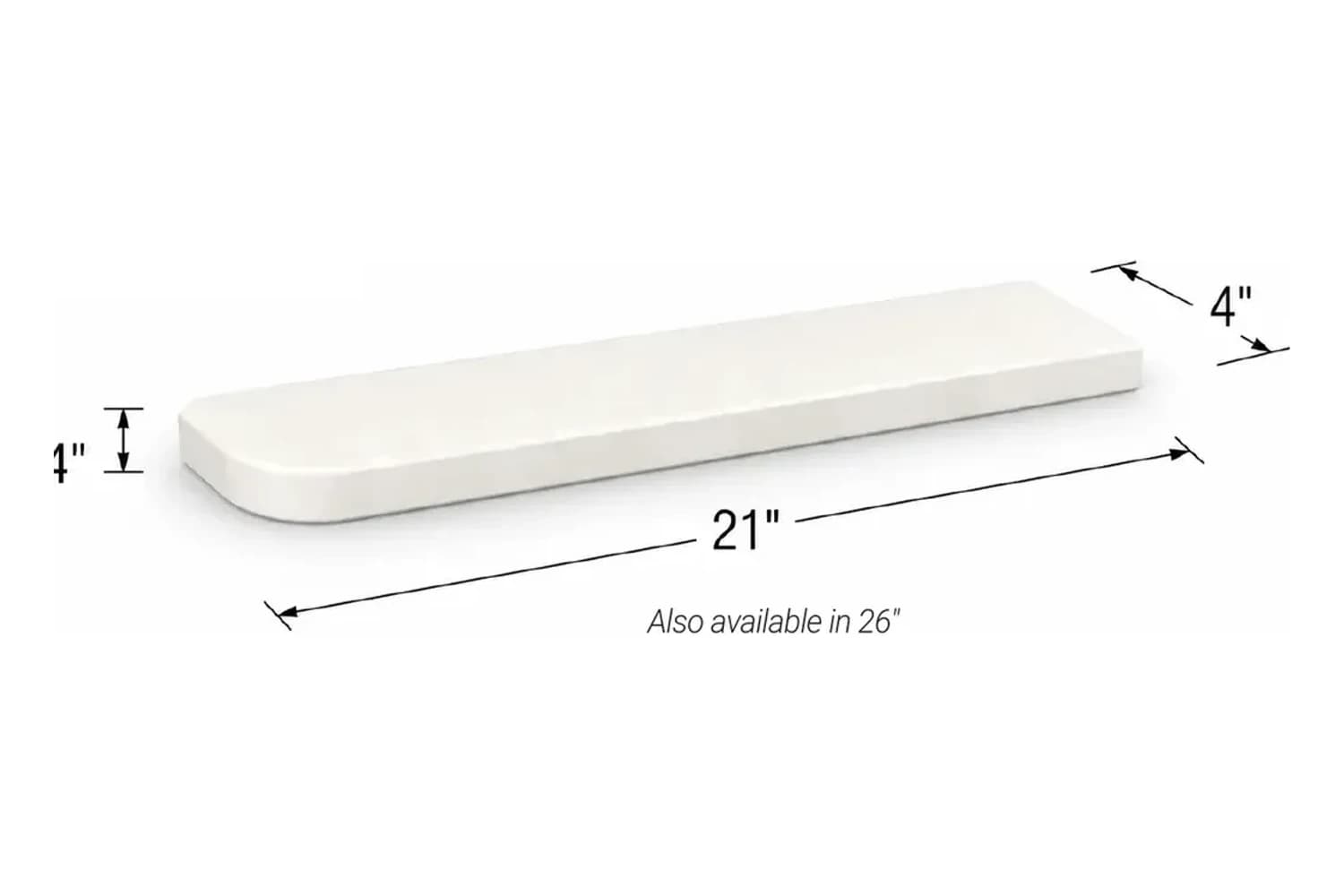 Current catalog drawing of the sidesplash profile with labeled dimensions