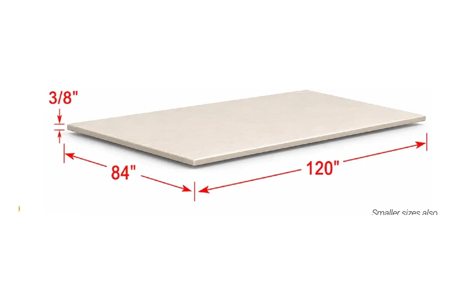 Current catalog drawing of the smooth wall panel with labeled dimensions